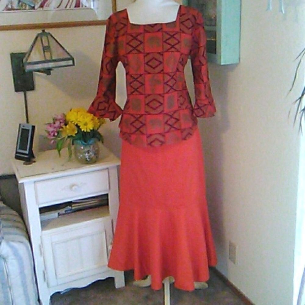 One of a Kind Handmade Skirt and Top Set
